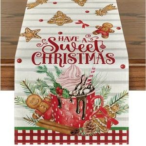 NIP Christmas Table Runner  “Have a Sweet Christmas” “72” x 13”
